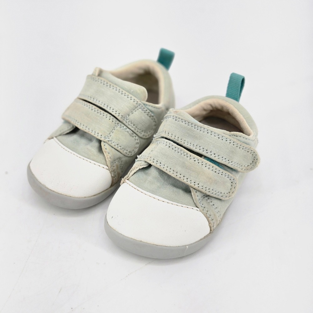 Ten Little Everyday Original Sky Blue Canvas Toddler Barefoot Shoes Size 5 PLAY